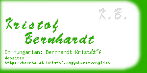 kristof bernhardt business card